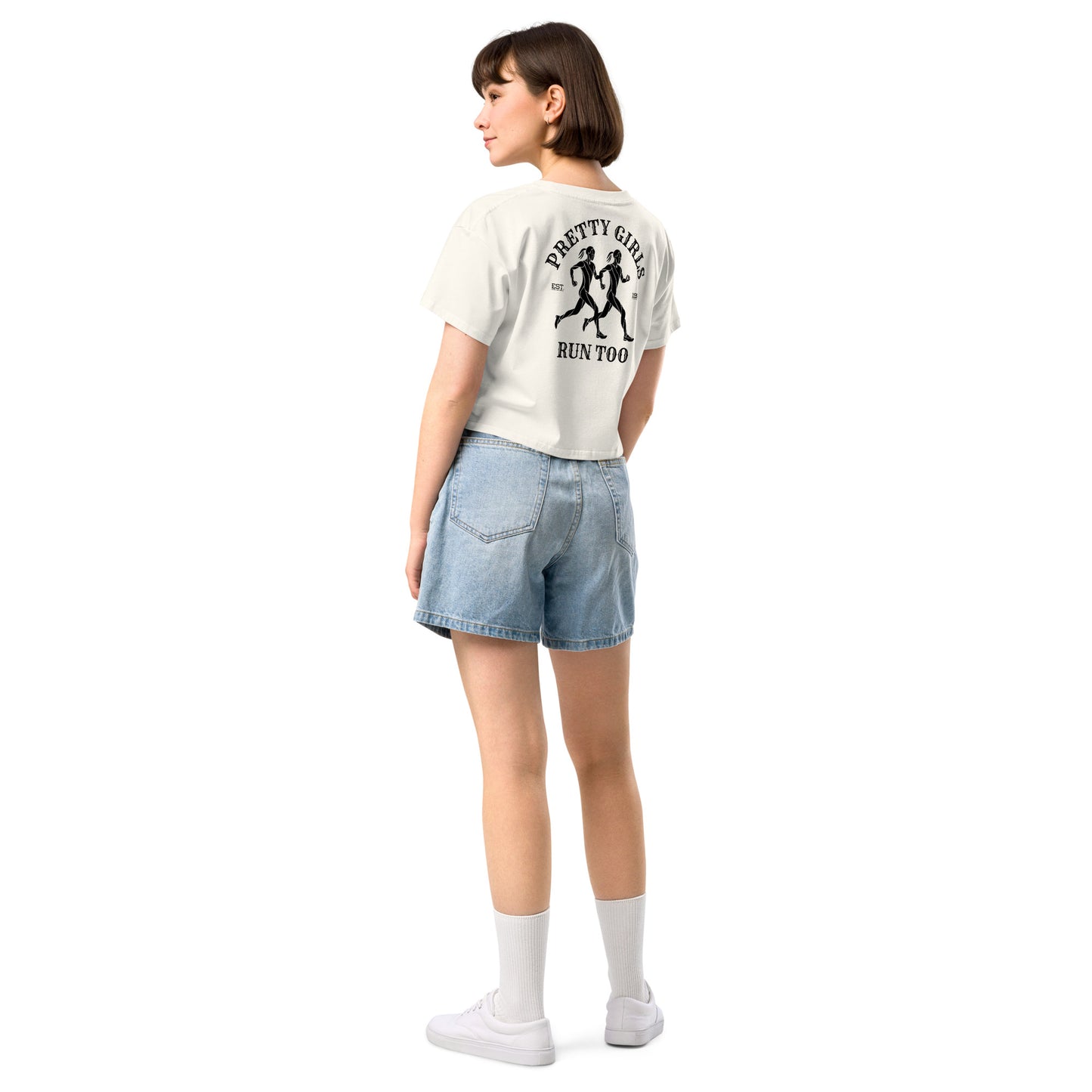 PRETTY GIRLS RUN TOO - Cropped Tee