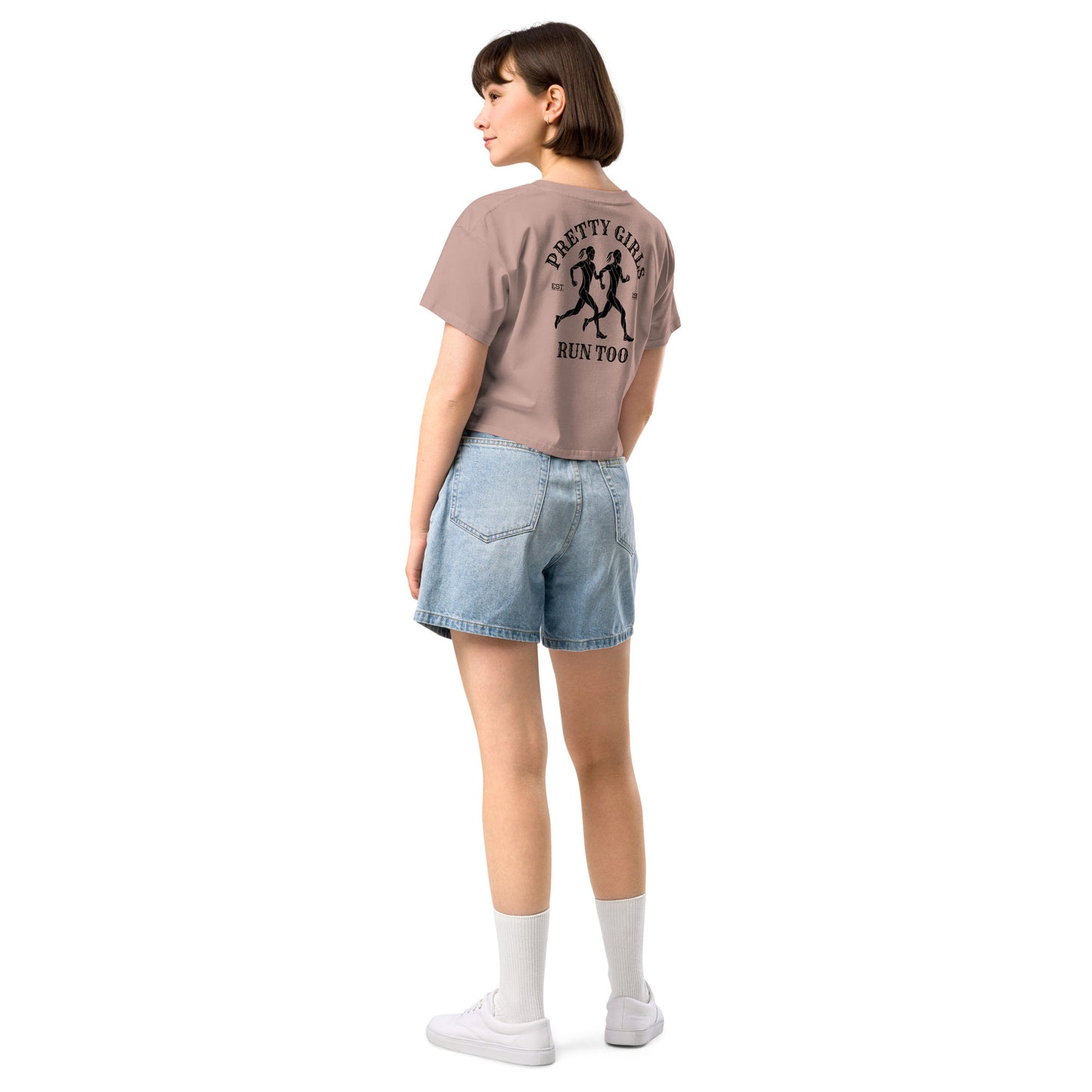 PRETTY GIRLS RUN TOO - Cropped Tee