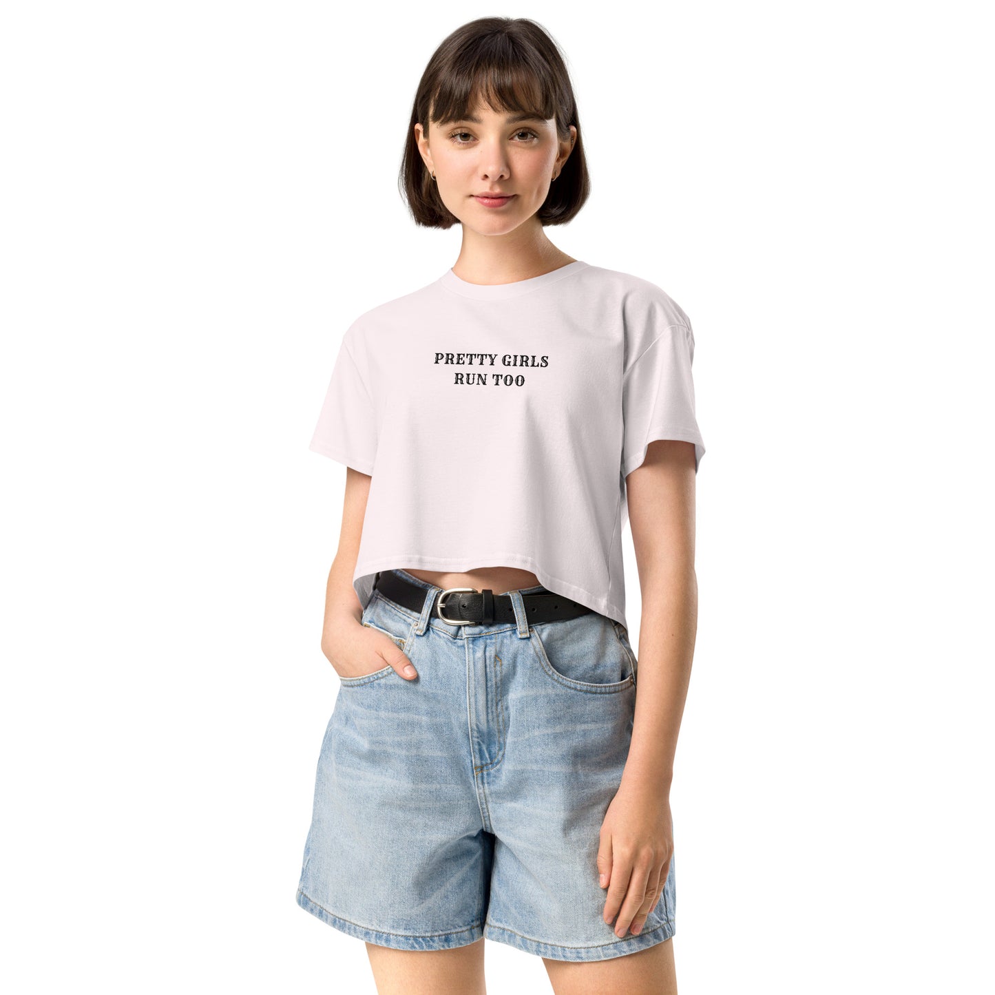 PRETTY GIRLS RUN TOO - Cropped Tee