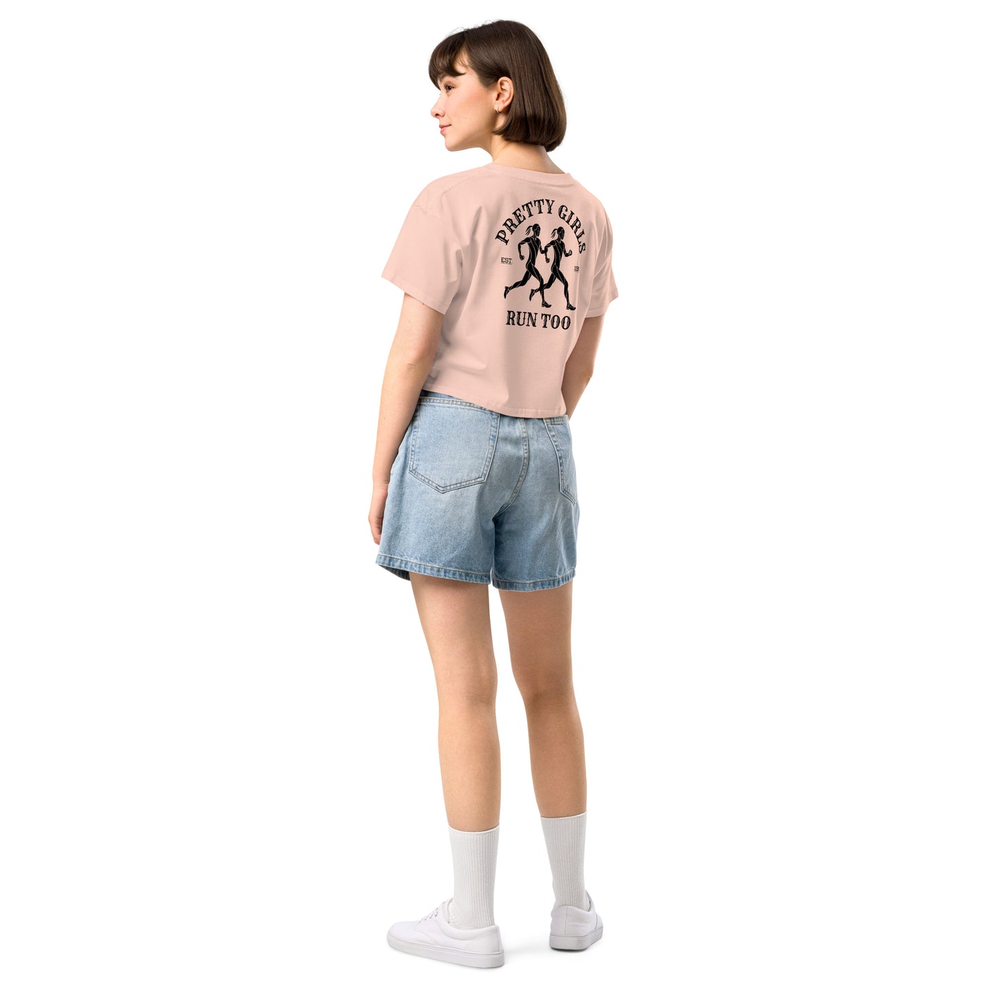 PRETTY GIRLS RUN TOO - Cropped Tee
