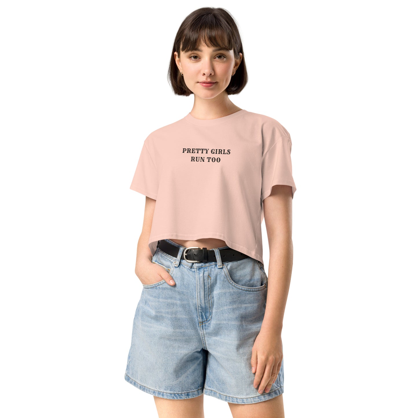 PRETTY GIRLS RUN TOO - Cropped Tee