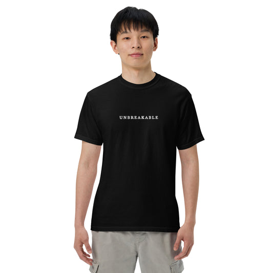 UNBREAKABLE EMBROIDERED UNISEX TEE - BLACK