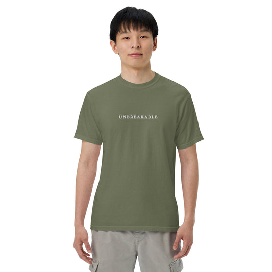 UNBREAKABLE EMBROIDERED UNISEX TEE - ARMY GREEN