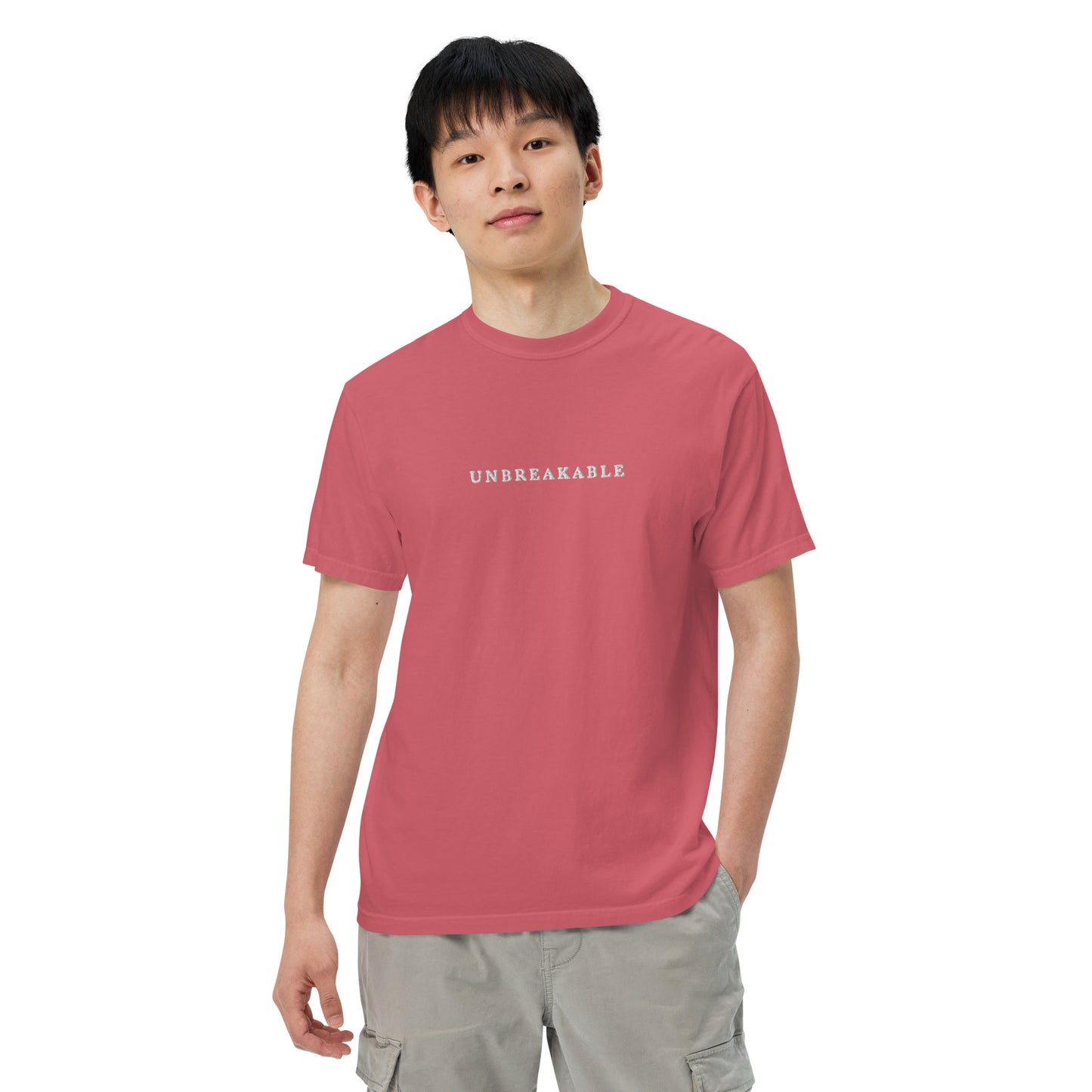 UNBREAKABLE EMBROIDERED UNISEX TEE - WATERMELON