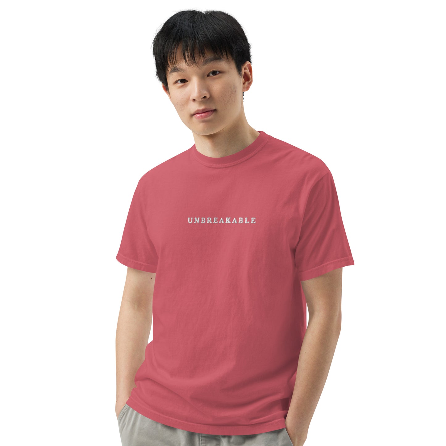 UNBREAKABLE EMBROIDERED UNISEX TEE - WATERMELON